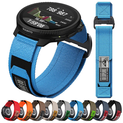 Rugged Nylon Strap 22mm For Suunto Vertical 2/RACE S/Run/Ocean/Nautic S Sport Band For Suunto 5 9 Peak Pro Bracelet Braided Belt