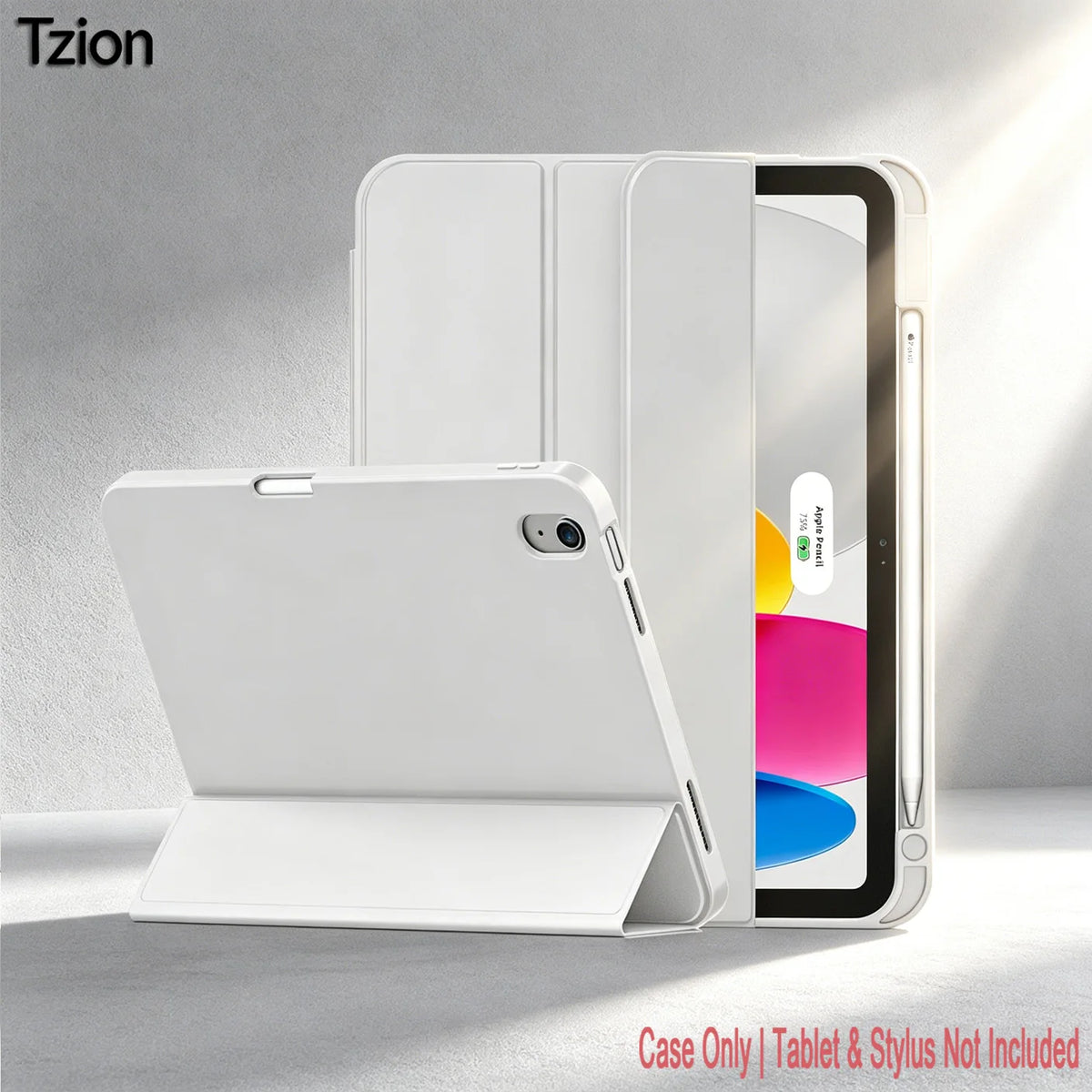 Case for iPad 10th Gen 2022 /(A16)11th Gen 2025,Auto Sleep/wake,Slim Tri-fold Stand TPU Back Protective Cover with Pencil Holder