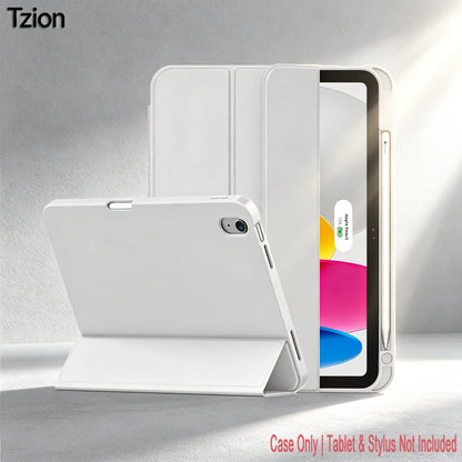 Case for iPad 10th Gen 2022 /(A16)11th Gen 2025,Auto Sleep/wake,Slim Tri-fold Stand TPU Back Protective Cover with Pencil Holder