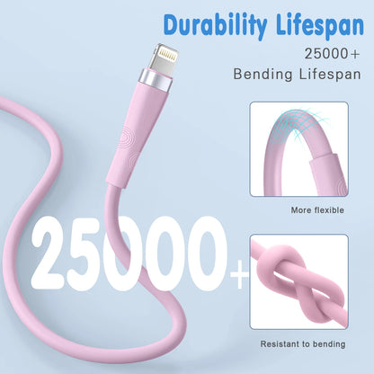 3A USB Fast Charging Cable For iPhone 14 11 12 13 Pro X XS Max 6 7 8 Plus SE iPad Cord Phone Charger Data Wire 1.8M 2.8M