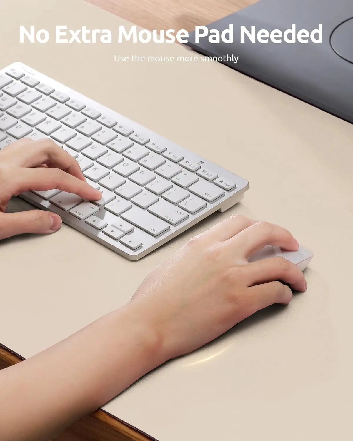 Large Mouse Pad,Office Desk Mat, Leather Desk Pad Protector, Non-Slip PU Leather Desk Blotter, Laptop Desk Pad