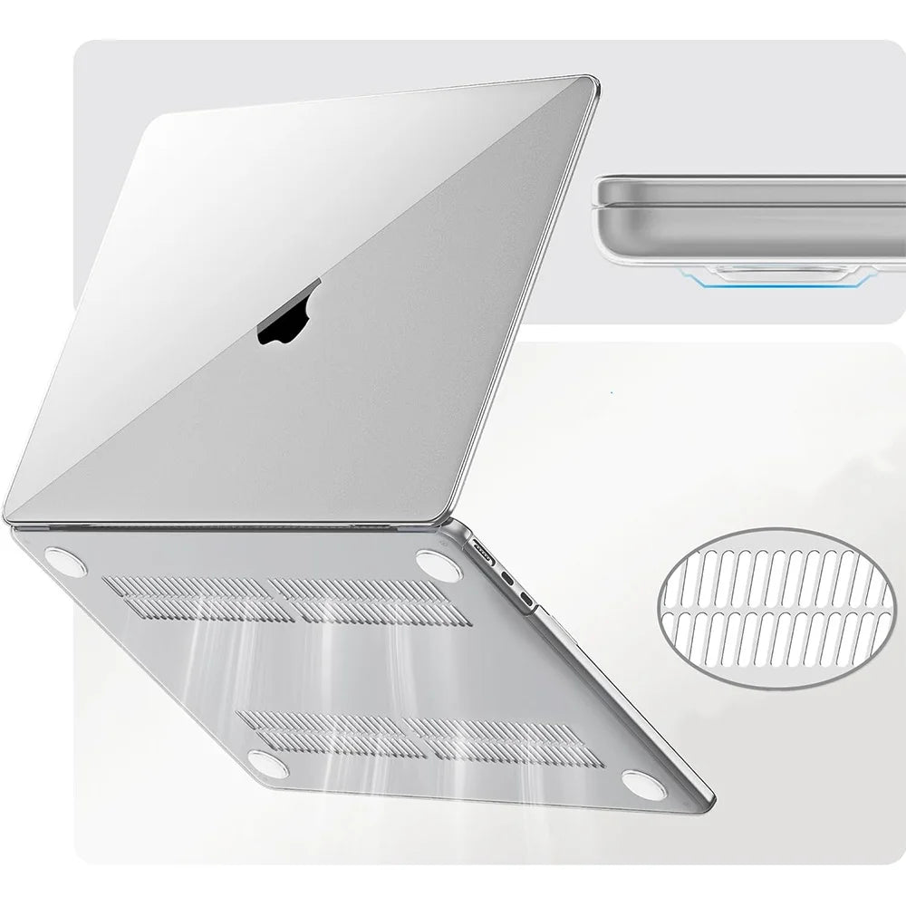 Laptop Case for MacBook Air 13.6 M5 M4 M3 M2 A3449 A3240 A3113 A2681 Pro 13 A2338 A2289 A2251 A2337 A2179 A1932 Cover New