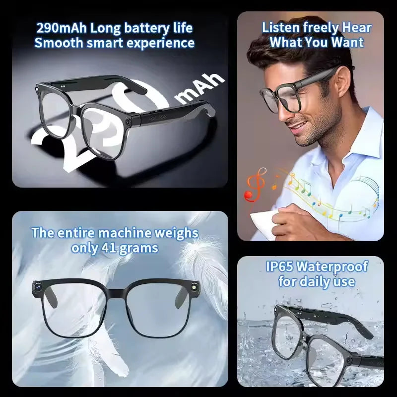 2026New 800W Pixel Camera AI Glasses Smart Translation Photo Video Recording Glasses Waterproof Call 32GB Storage Sunglasses Men