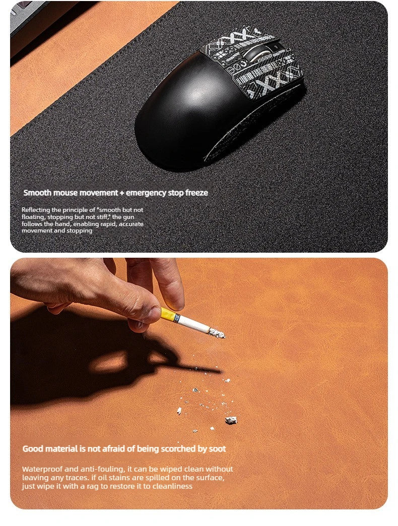 3in1 Large Mouse Pad Double Sided Leather Cork Waterproof Gaming Office Desk Mat Non Slip Computer Desk Pad Accessories Mousepad