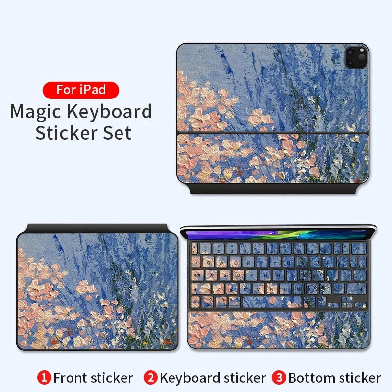 Suitable For Magic Keyboard Skin Sticker 2025 iPad Pro M4 11/13 Inch iPad A16 11in iPad Air M2/4 11 Tablet Sticker Full Decal