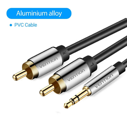 Vention RCA Cable 3.5mm to 2RCA Splitter Jack Audio Cable for Smartphone Amplifier Home Theater 3.5 AUX RCA TV Box Adaptador