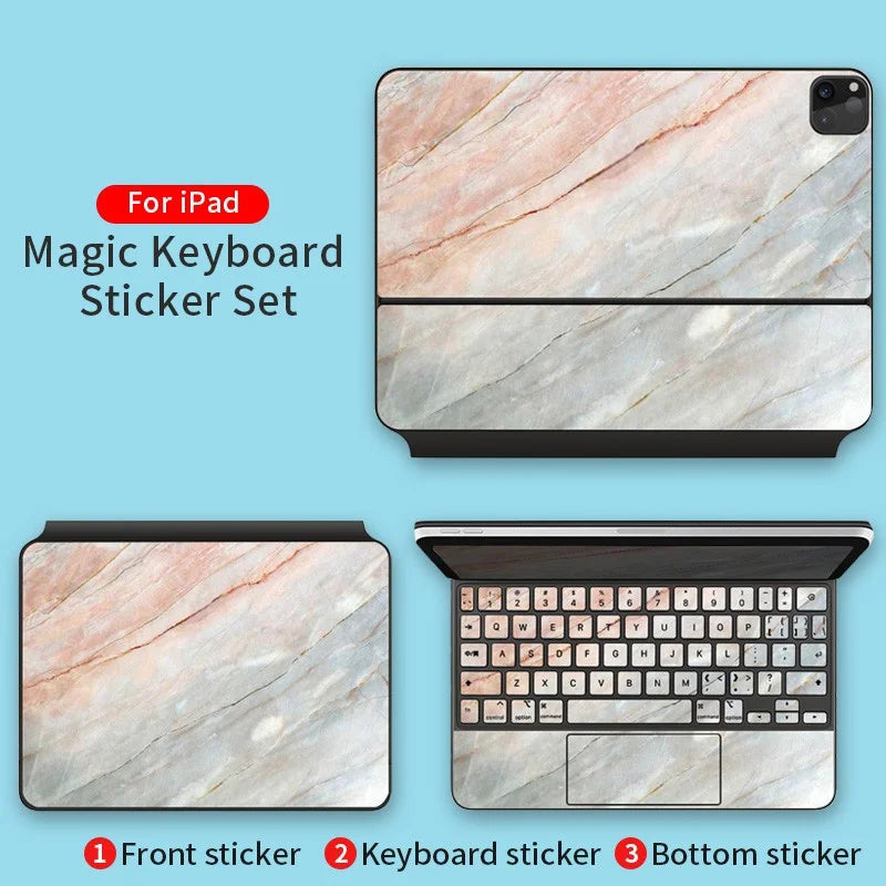 Suitable For Magic Keyboard Skin Sticker 2025 iPad Pro M4 11/13 Inch iPad A16 11in iPad Air M2/4 11 Tablet Sticker Full Decal