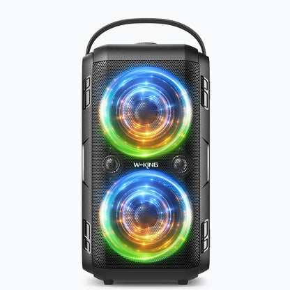 W-KING T9-2 80W RMS Party Portable Speakers Bluetooth Wireless Boombox with 4 Drivers (2*4.04'' Woofer), Huge 105dB Sound Large Party Box