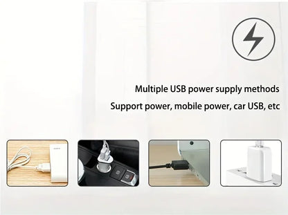 USB Powered Desktop Fan 4/6/8 Inch 2 Speed Adjustable 4 Blades 360° Rotation Portable Electric Fan for Home Office Computer