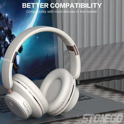 Bluetooth Headphones Wireless Headset Over Ear Foldable Portable Fashion Aesthetic Hi Fi Stereo Sound BT 5.3 Dual Mode Connectivity 24H Battery Fast Charging For Travel Gaming Music Streaming Photographers Students Commuters