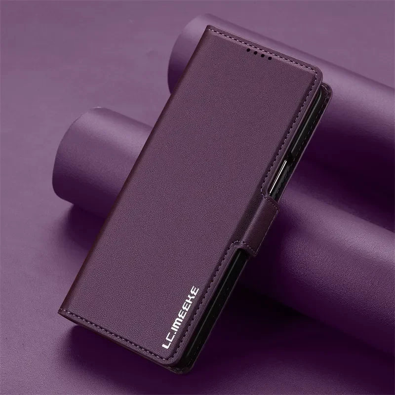 Magnetic Flip Leather Phone Case for Samsung Galaxy Z Fold 8 Ultra7 6 5 4 3 5G Fold6 Fold5 Fold8 Wallet Card Cover Etui Coque