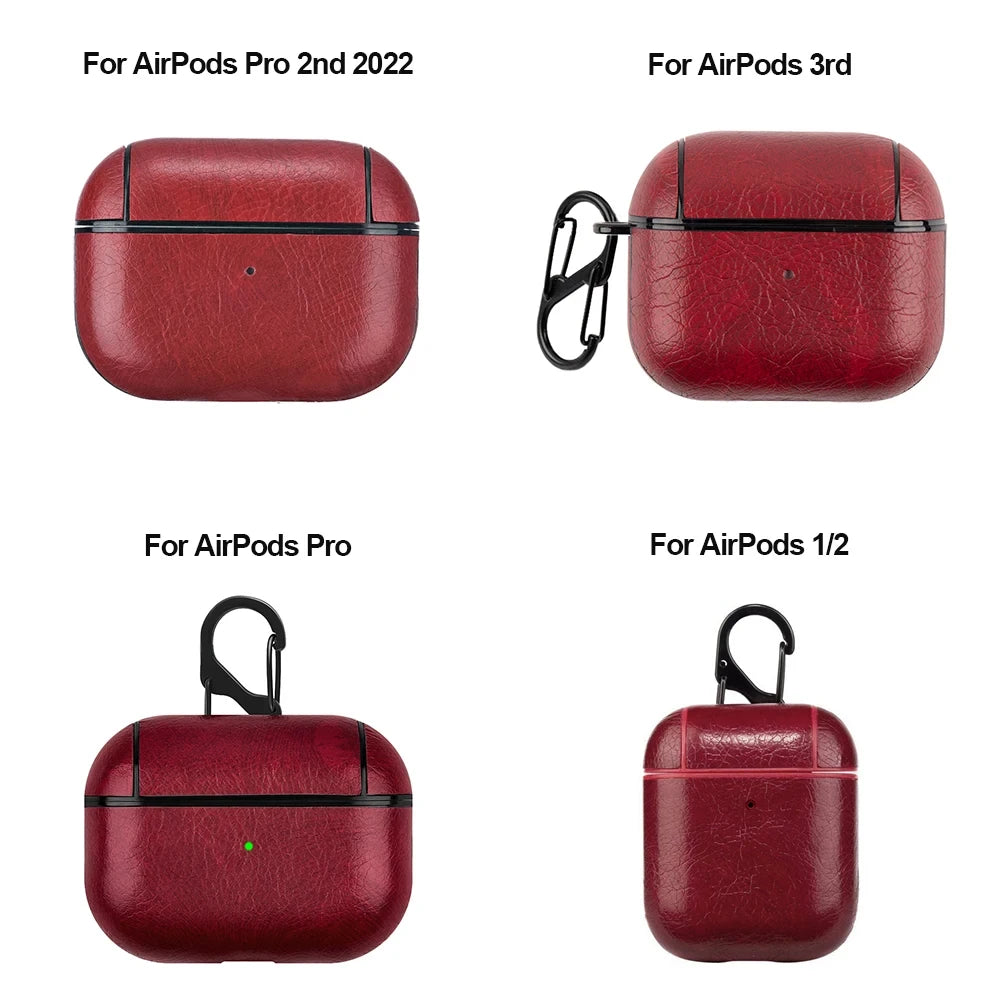 Leather PU Earphone Cover For AirPods Pro 3 2025 Case For AirPods Pro 2 2nd Pro2 Cases For AirPods 5 4 3 2 Funda Headphone Coque