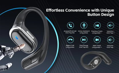 2026 New Open Ear OWS Earphones Bluetooth 6.0 Wireless Headphones HiFi Sound Headset Touch Control TWS Earbuds 60 Hours Playback