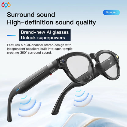 AI Shooting Smart Glasses Blue Tooth Call Automatic Color Changing Lenses Real Time Translation Music 4K Camera Men Women