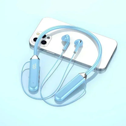 Wireless Neckband Bluetooth Earphones High Sound Quality Stereo Battery Display HD Voice Call Sports Headphones New Product 2025
