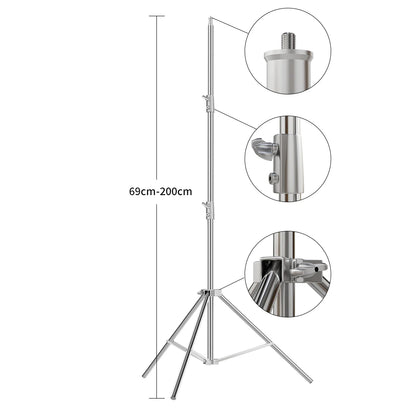 2/2.9M Tripod Super Stable Big Tripod Foldable Light Stand Lifting Frame Wheels Photography Softbox Photo Studio Stainless Steel
