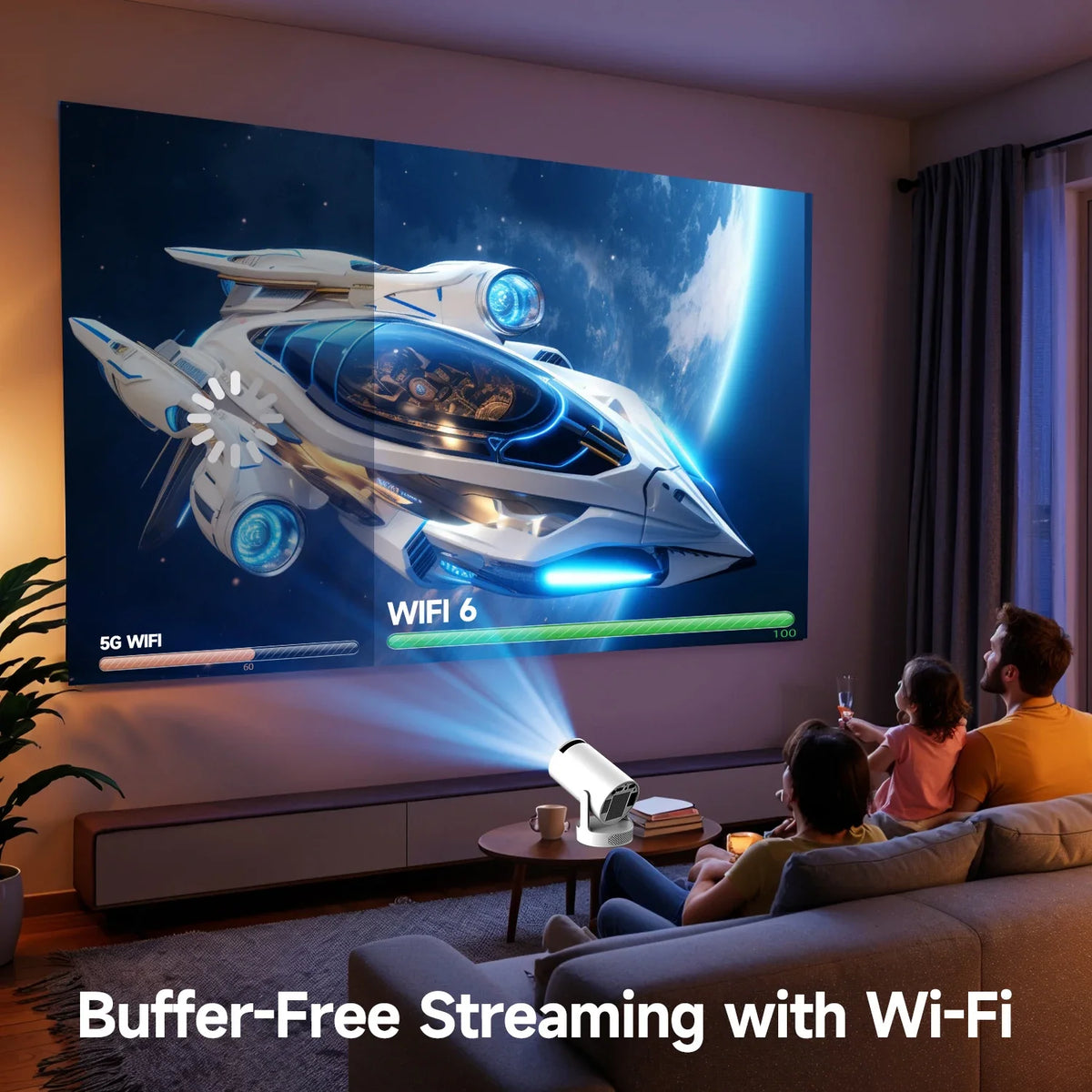 Magcubic 8K Projector HY300Pro+ Voice Control Projector Android 14 Beam 8000 Lumens Wifi6 BT5.4 Outdoor 8K Projector Portable Add Airmouse