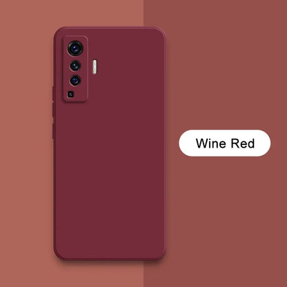 Luxury Square Liquid Silicone Case for VIVO X50 Pro Plus Lite X51 5G Camera Protective 360 Shockproof Phone Cover X50Pro X50Lite