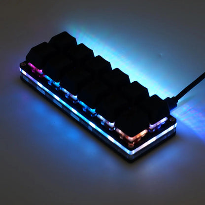 USB Programming Macro Custom Mechanical Keyboard RGB 24/16/12/9/8/4/3/2 Key Copy and Paste DIY Gaming Mini Keypad Macropad