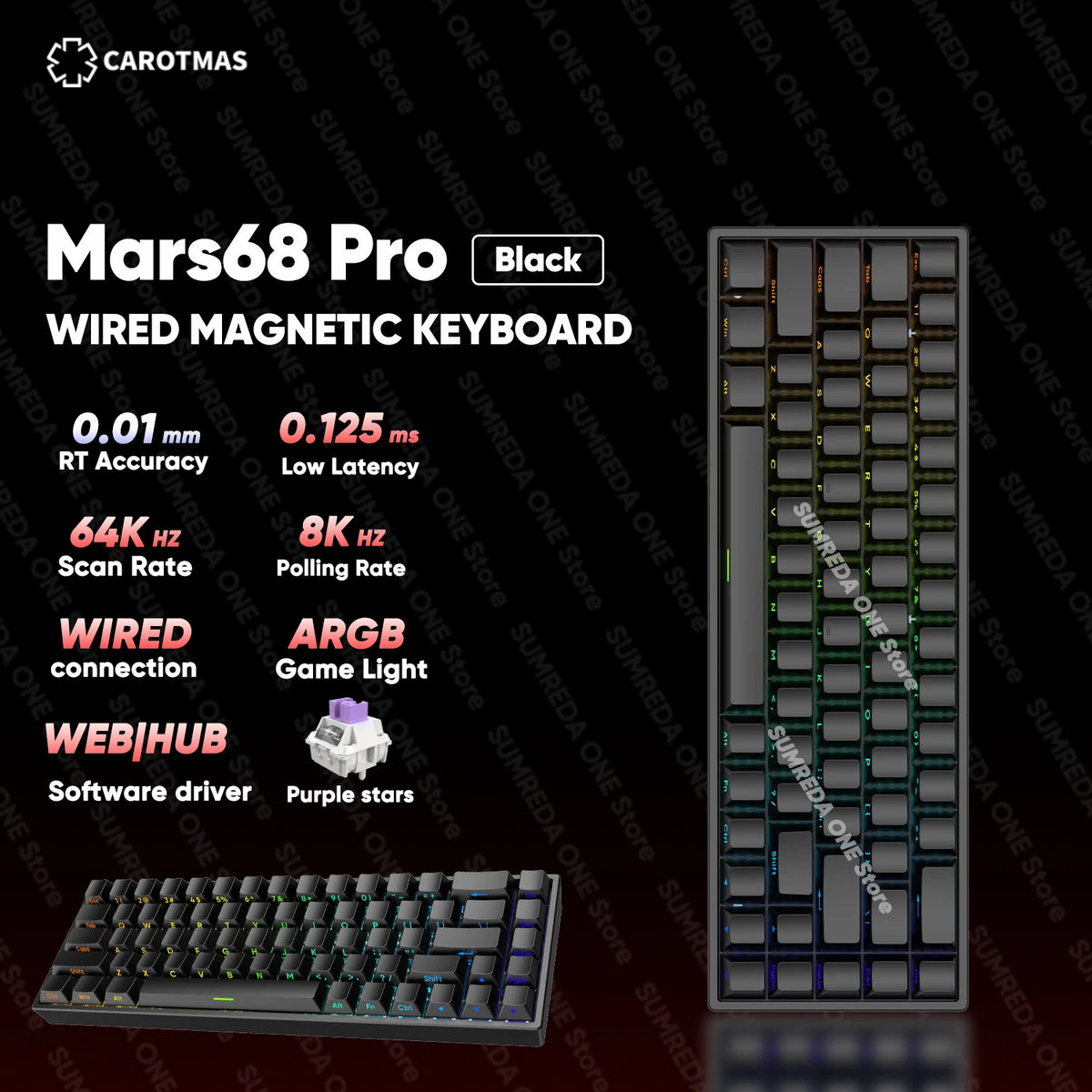 IROK Carotmas Mercury68 Max mars68 pro Mercury 68 Gaming Magnetic Mechanical Keyboard Rapid Trigge 0.001 8K Wired Gamer Keyboard