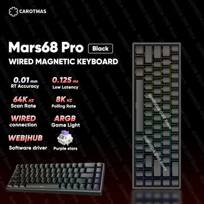 IROK Carotmas Mercury68 Max mars68 pro Mercury 68 Gaming Magnetic Mechanical Keyboard Rapid Trigge 0.001 8K Wired Gamer Keyboard