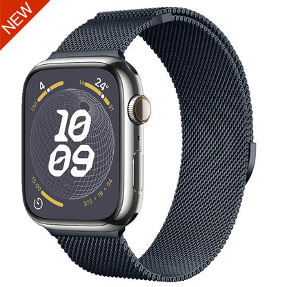 Milanese Strap for Apple Watch 44mm 40mm 45mm 41mm 46mm 42mm 49mm Metal Bracelet iWatch Series 12 11 10 Ultra 9 8 7 6 5 SE3 band