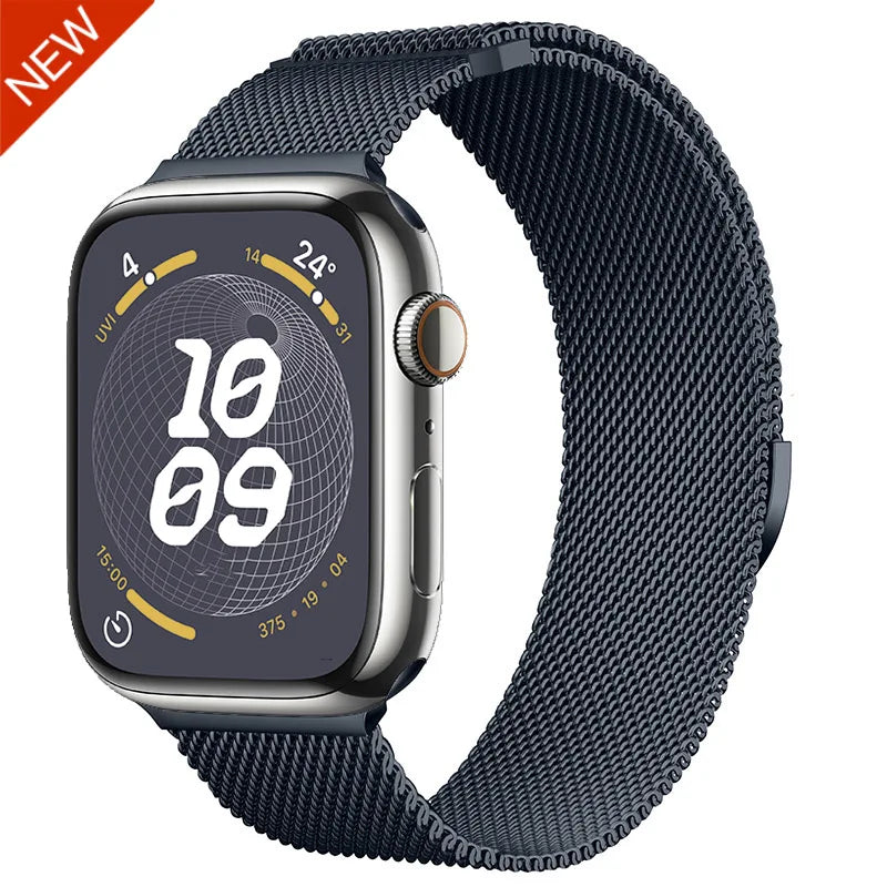 Milanese Strap for Apple Watch 44mm 40mm 45mm 41mm 46mm 42mm 49mm Metal Bracelet iWatch Series 12 11 10 Ultra 9 8 7 6 5 SE3 band