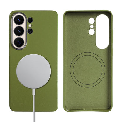 For Magsafe Premium Leather Case for Samsung Galaxy S26 Ultra S26Ultra S26Plus S25 Plus S25Ultra Phone Case Cover Magnetic Coque
