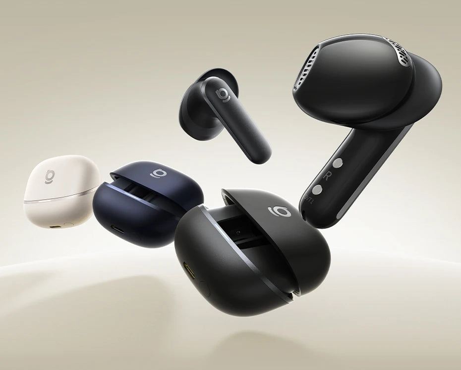 Baseus Bowie MS1 -55dB Adaptive ANC Earbuds Semi-In-Ear Wireless Bluetooth 6.0 Earphones Stable Fit Ear Hi-Res Audio Headphone