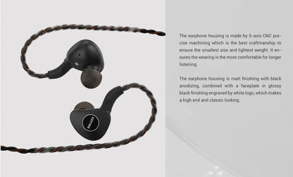 KEFINE Klanar 14.5mm Planar Magnetic Driver Hifi Wired IEM Earphones with CNC Metal  Housing & Detachable 0.78 2pin 3.5mm Cable