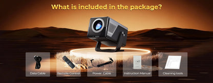 8K Decoding X7 AI Smart Projector with Android 14, UHD 1080P 1000 ANSI Built-in Apps, Auto Focus&Keystone, Home Outdoor Beamer