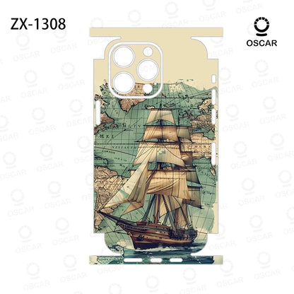 OscarSkinZ Wrap For iPhone 17 16 Pro Max Sticker 15 14 Plus Back Film 13 12 Mini Protective Decal Side Frame Back Protector