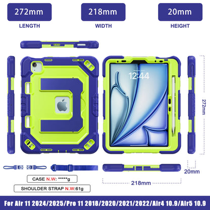 Heavy Duty Shock Resistance Case For iPad 11(A16) 10th Generation Air 11 M2 M3 M4 Pro 11 2025/2024 2018-2022 Air 5 4 10.9 "Cover