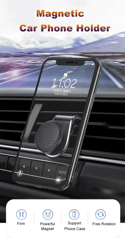 Magnetic Car Phone Holder Universal Air Vent Car Phone Mount Mobile GPS Support  Mobile Phone Holder, Car Supplies, Small Tools