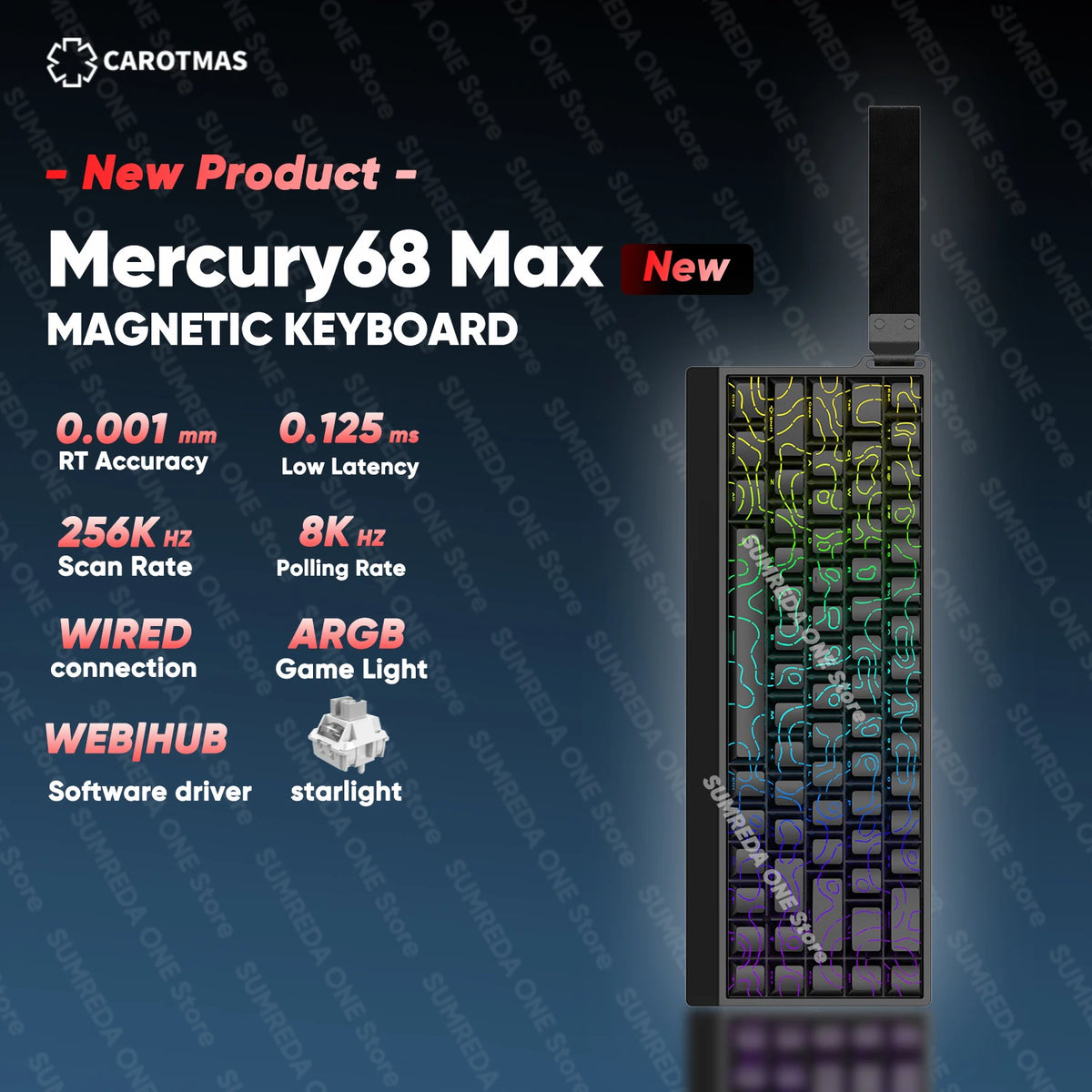 IROK Carotmas Mercury68 Max mars68 pro Mercury 68 Gaming Magnetic Mechanical Keyboard Rapid Trigge 0.001 8K Wired Gamer Keyboard