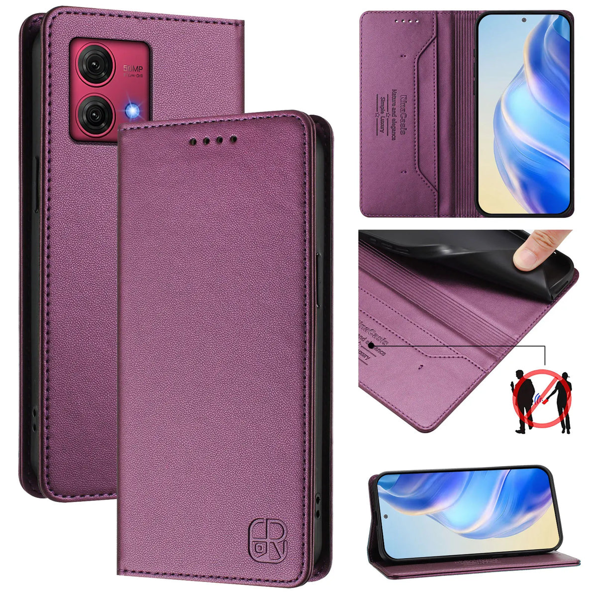 Magnetic Leather Wallet Flip Cover For Motorola Moto G84 G64 G54 G34 G24 G14 G73 G53 G23 G41 G31 G30 G20 Shockproof Phone Case