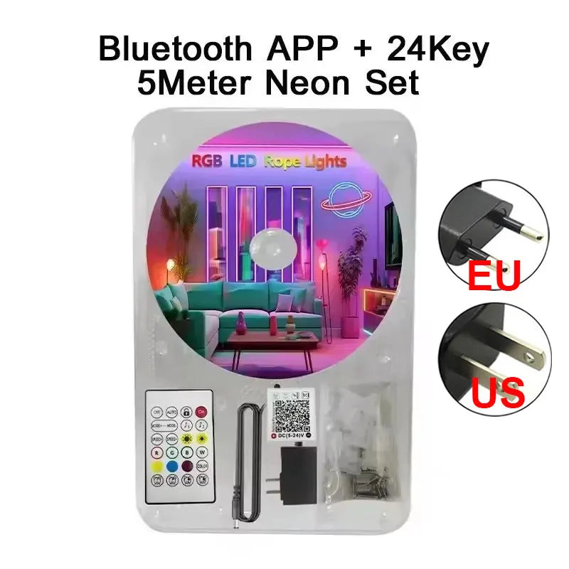 24V Neon Rgb Led Strip Light Remote Control Waterproof Outdoor 5M 10M 15M 20 Meter 30M Led Flexible Neon Rope Ribbon Tape Band