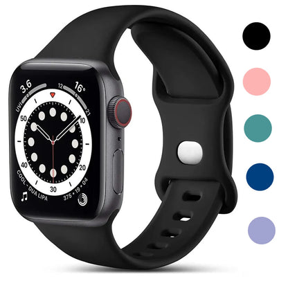 New Tropical Rubber Strap for Apple Watch Band 44mm 40 45 42 46 38 49 41mm Silicone Bracelet iWatch Series 12 11 10 9 8 7 6 5 4
