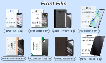 FONLYU 50pc 3D Embossed Back Skin Sticker Protective Film Rear Decorative Sheet For Mobile Phone Hydrogel Film Cutting Machine