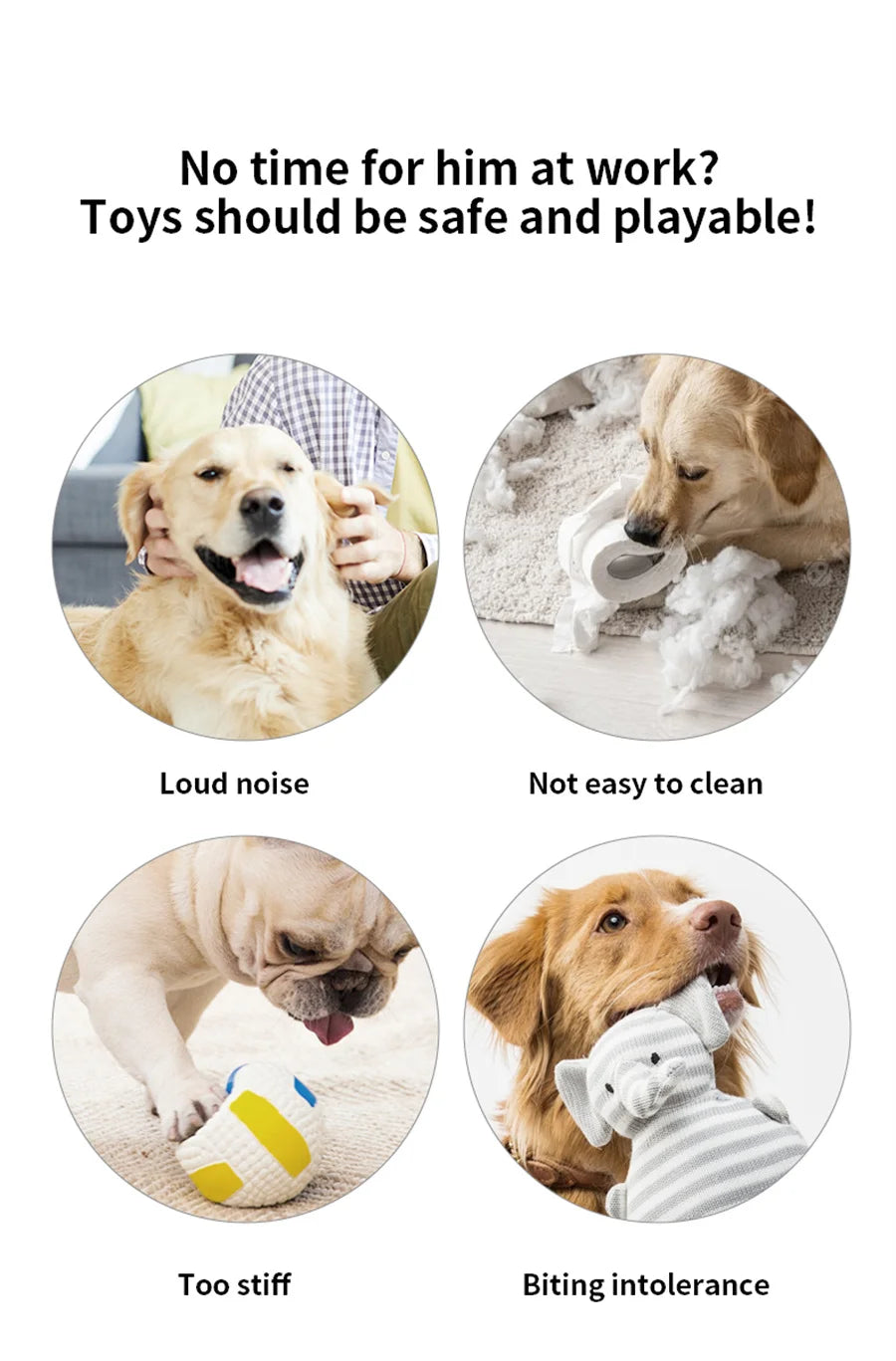 Interactive Smart Dogs Toys Balls - USB Automatic Moving Bouncing Ball for Puppy to Large Dog - Electronic Pets Ball Birthday Gi