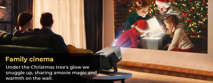 8K Decoding X7 AI Smart Projector with Android 14, UHD 1080P 1000 ANSI Built-in Apps, Auto Focus&Keystone, Home Outdoor Beamer
