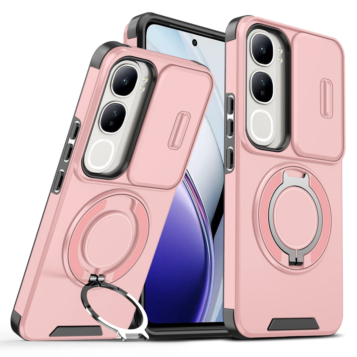 For Vivo V40 SE 80W Case Vivo V40 lite 4G 5G IDN Cover Y200 Magnetic Ring Armor Camera Lens Case Magsafe Wireless Charge Cover
