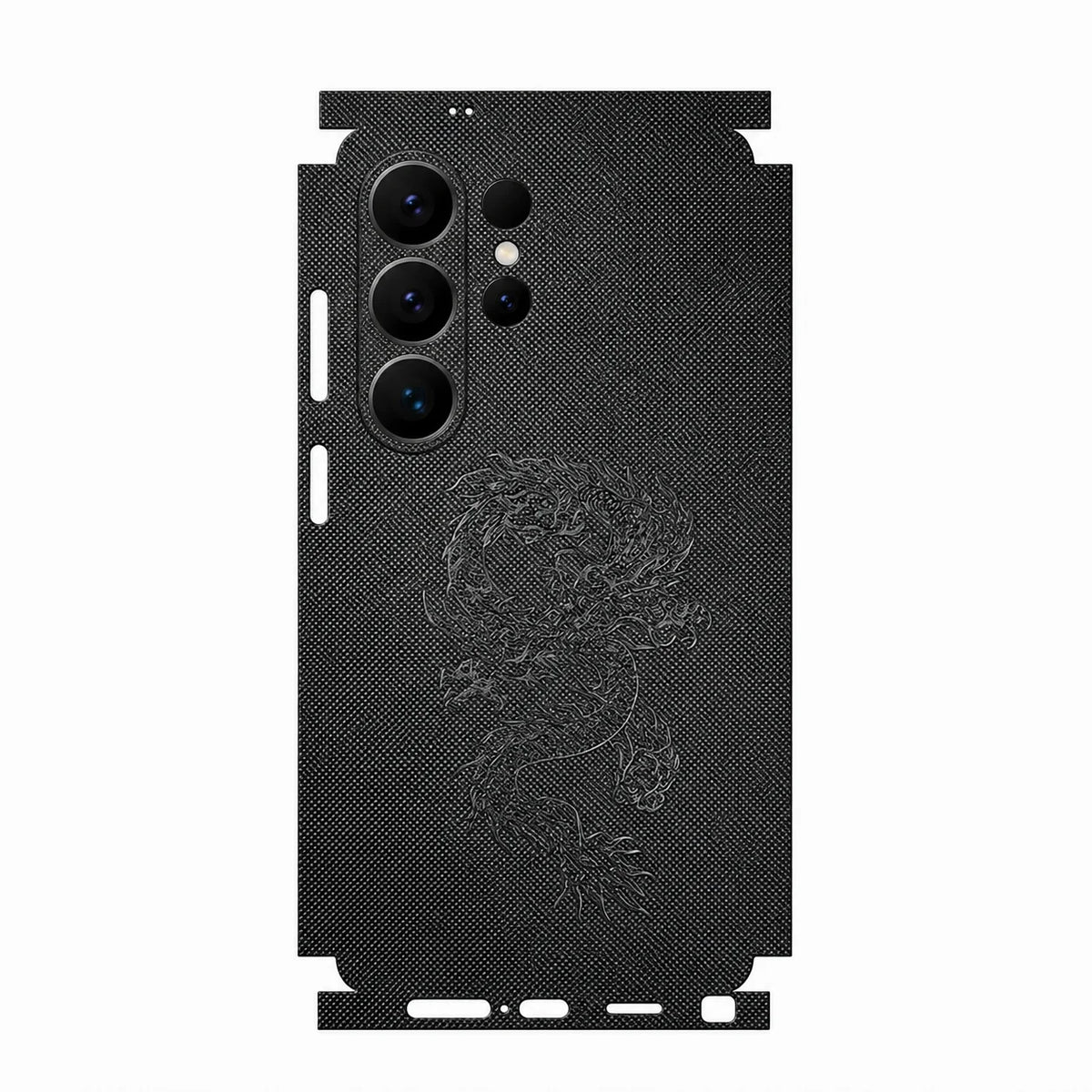 Full Wrap Faux Leather Back Skin for Samsung Galaxy S26 S25 Ultra Plus S24 S23 Anti Scratch Matte Slim Protective Film Cover
