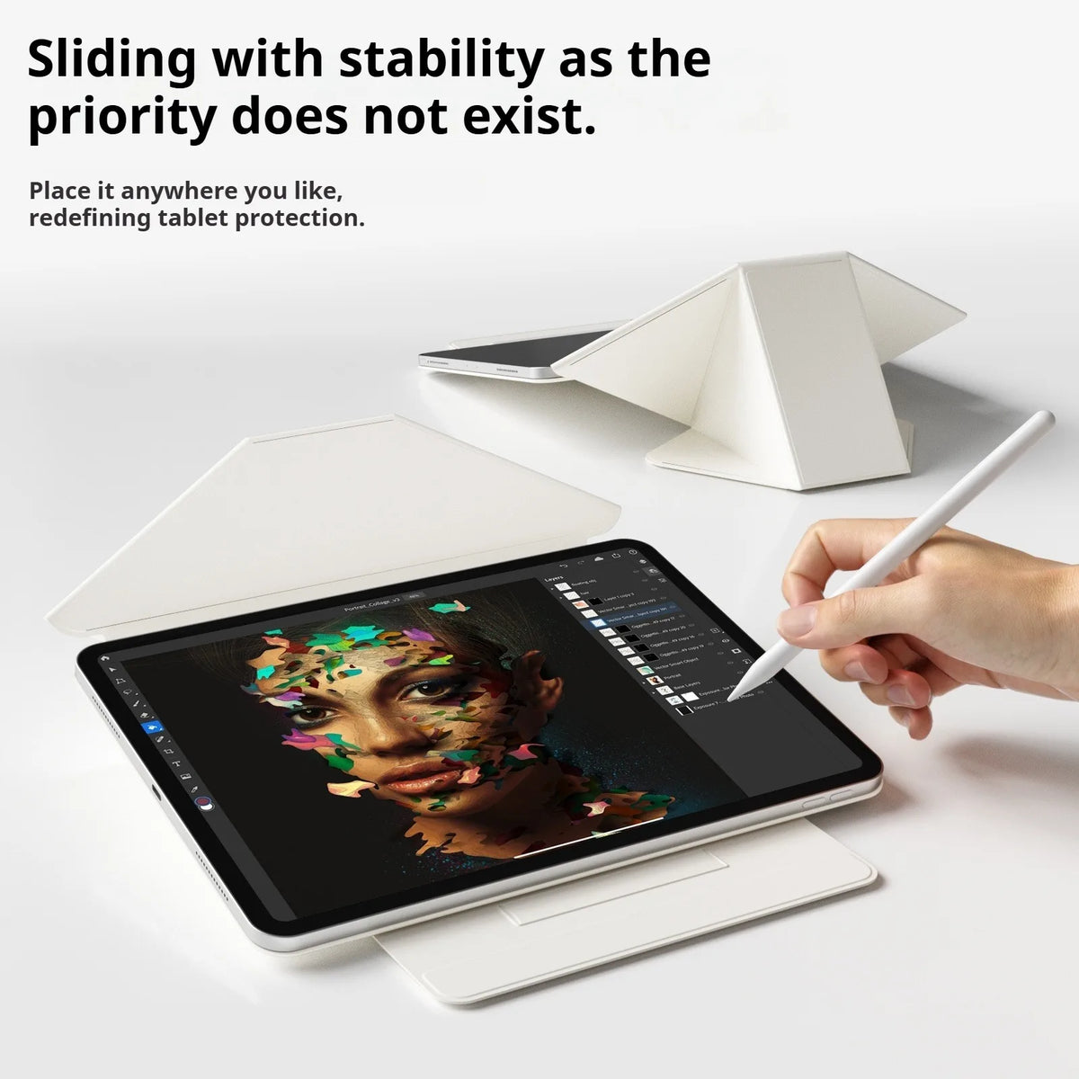 ZOYU Magnetic Case for iPad Air 4/5/7/8th Gen, for iPad 10/11th /Pro 11 12.9 13 M2 M3 Mini 6/7th , 20+ Multi-Angle Origami Cover