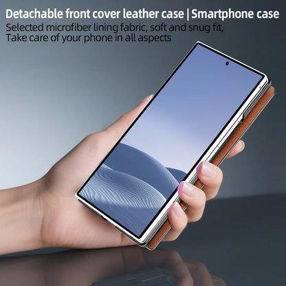 Magnetic Plain PU Leather Flip Phone Case With 360° Rotatable Ring Kickstand Holder for Samsung For Galaxy Z Fold 8 Ultra 7/6