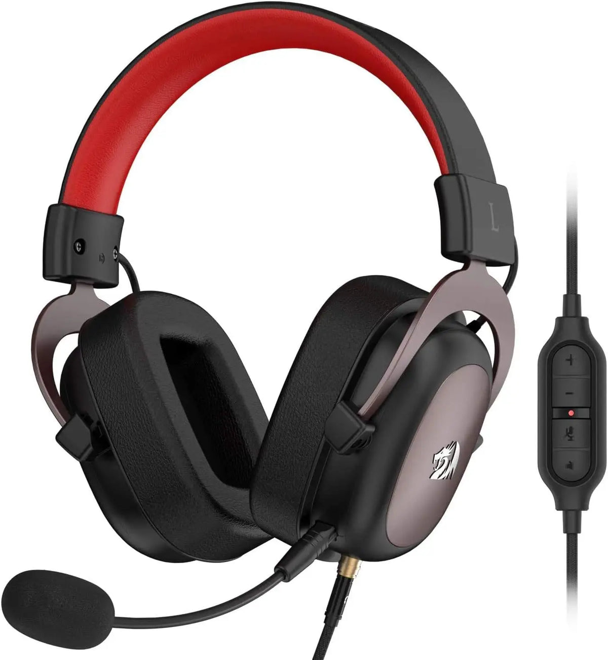 Redragon H510 Zeus Wired Gaming Headset - 7.1 Surround Sound - Memory Foam Ear Pads - 53MM Drivers  Detachable Microphone