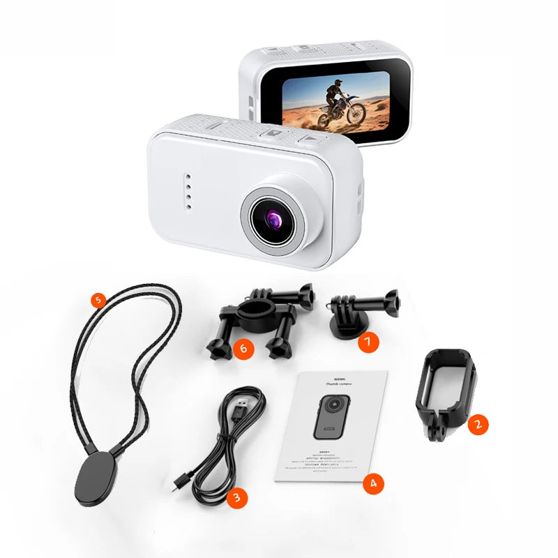 F2 Thumb Camera 1080P HD 130 Degree Wide Angle Mini Camera With IPS Screen 25g Portable Pocket Camera For Daily Recording Life