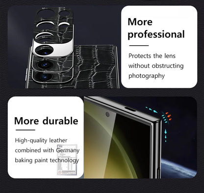 Genuine Leather Phone Case for Samsung Galaxy S 25 24 S24 S23 S25 Ultra S25ULtra S24ULtra S25 Plus Luxury Full Protection Cover