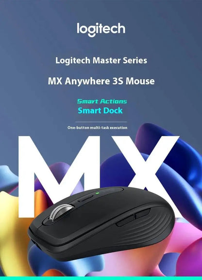 Logitech MX Anywhere 3S Wireless Ergonomic Mouse, 8000 DPI Darkfield, MagSpeed, Logitech Flow, 10m Range, USB-C, Multi-Device