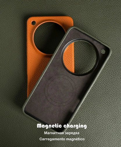 Magnetic Luxury Genuine Leather Case for OPPO Find X8 Pro X9Ultra X7 X6 X7Ultra Wireless Charging Back Coque Shockproof Fundas